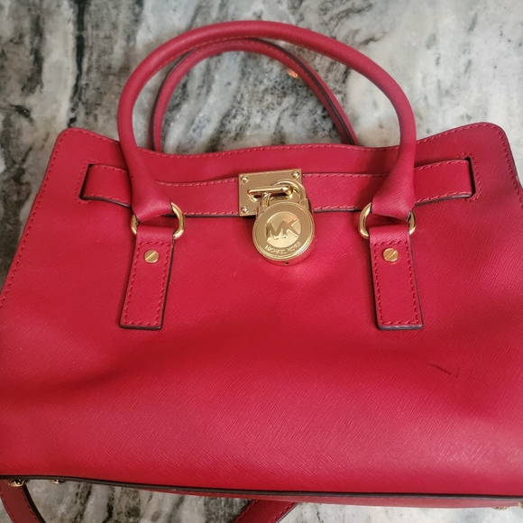 Michael Kors Hamilton Women's Bag in Red - Picture 4 of 12